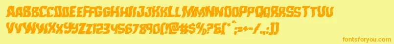 Monsterhunterwarpital Font – Orange Fonts on Yellow Background