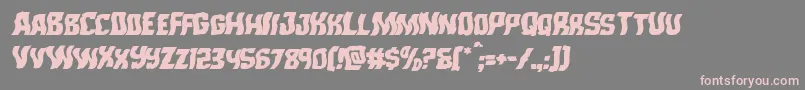 フォントMonsterhunterwarpital – 灰色の背景にピンクのフォント