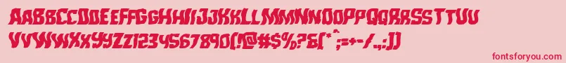 Monsterhunterwarpital Font – Red Fonts on Pink Background