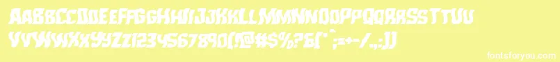 Monsterhunterwarpital Font – White Fonts on Yellow Background