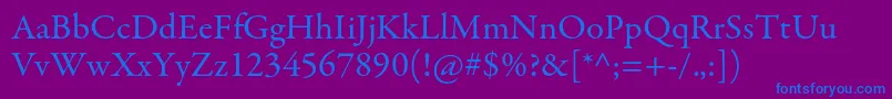 Garamondpremrpro Font – Blue Fonts on Purple Background