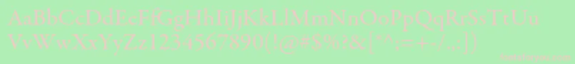 Garamondpremrpro Font – Pink Fonts on Green Background