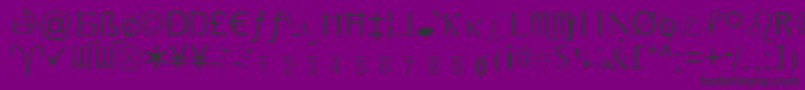 XCryptionLight Font – Black Fonts on Purple Background