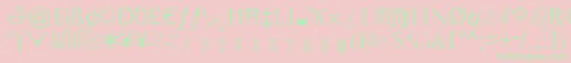 XCryptionLight Font – Green Fonts on Pink Background