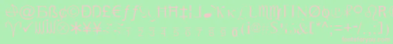 XCryptionLight Font – Pink Fonts on Green Background