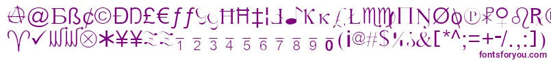 フォントXCryptionLight – 紫色のフォント