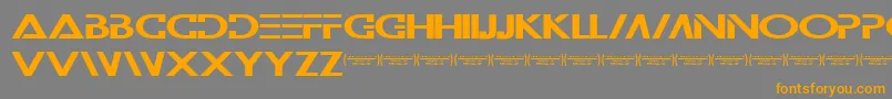Wilamilita-Schriftart – Orangefarbene Schriften auf grauem Hintergrund