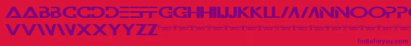 Wilamilita-Schriftart – Violette Schriften auf rotem Hintergrund