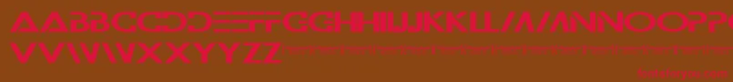 Wilamilita-Schriftart – Rote Schriften auf braunem Hintergrund
