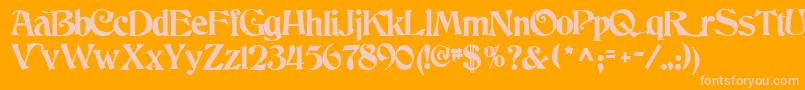 DancingRegularTtnorm Font – Pink Fonts on Orange Background