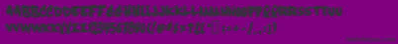 Soft Sugar  Plain -fontti – mustat fontit violetilla taustalla