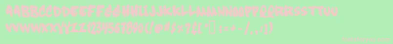 Шрифт Soft Sugar  Plain  – розовые шрифты на зелёном фоне
