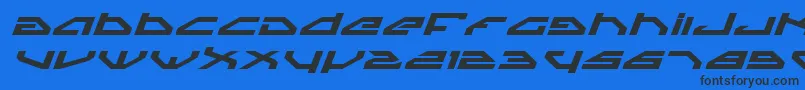 Spyv3bei Font – Black Fonts on Blue Background