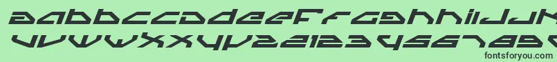 フォントSpyv3bei – 緑の背景に黒い文字