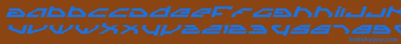 Spyv3bei-fontti – siniset fontit ruskealla taustalla