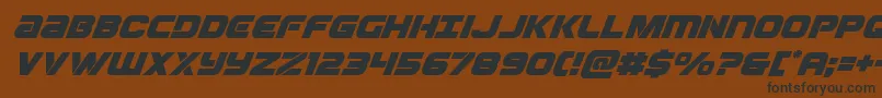 Шрифт Ozdasuperital – чёрные шрифты на коричневом фоне