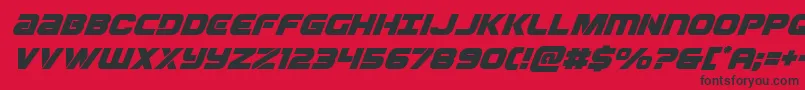 Ozdasuperital Font – Black Fonts on Red Background