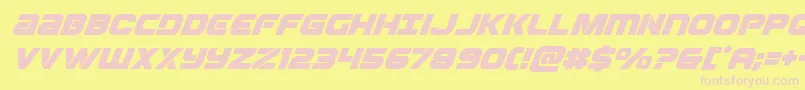 Ozdasuperital Font – Pink Fonts on Yellow Background