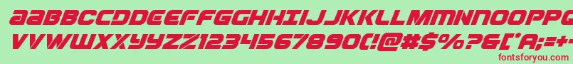 Ozdasuperital Font – Red Fonts on Green Background