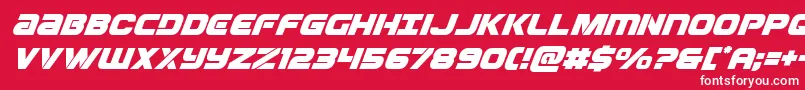 Ozdasuperital Font – White Fonts on Red Background