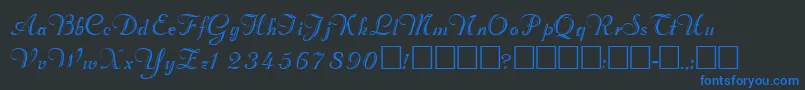 ValletortsskRegular Font – Blue Fonts on Black Background