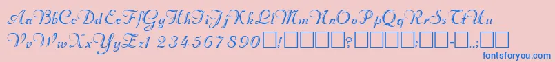 ValletortsskRegular Font – Blue Fonts on Pink Background