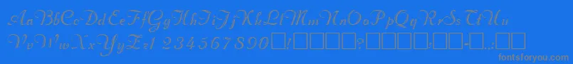 ValletortsskRegular-Schriftart – Graue Schriften auf blauem Hintergrund