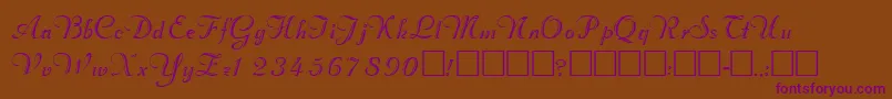 ValletortsskRegular-Schriftart – Violette Schriften auf braunem Hintergrund