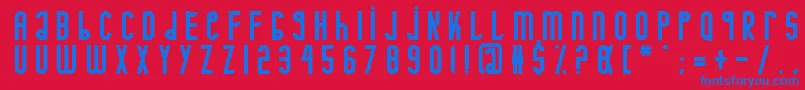 Minotaure Font – Blue Fonts on Red Background