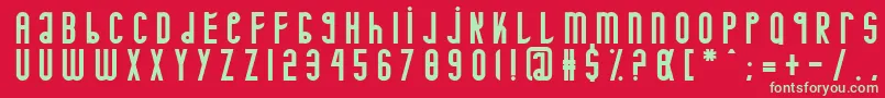 Minotaure Font – Green Fonts on Red Background