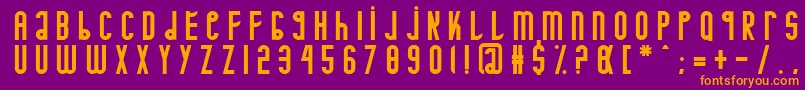 Minotaure Font – Orange Fonts on Purple Background