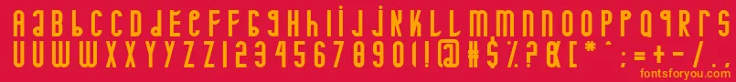 Minotaure Font – Orange Fonts on Red Background