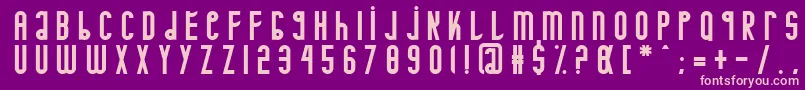 Minotaure-fontti – vaaleanpunaiset fontit violetilla taustalla