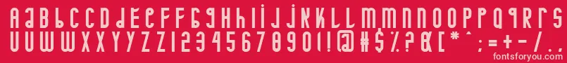 Minotaure Font – Pink Fonts on Red Background
