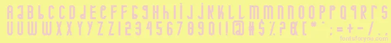 Minotaure-fontti – vaaleanpunaiset fontit keltaisella taustalla
