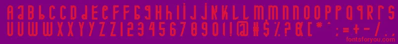 Minotaure Font – Red Fonts on Purple Background