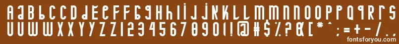 フォントMinotaure – 茶色の背景に白い文字