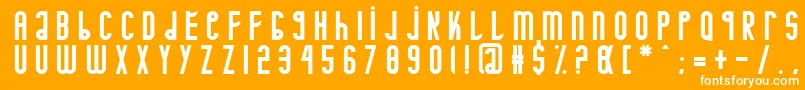 Minotaure Font – White Fonts on Orange Background