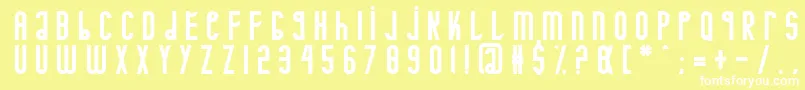 Minotaure Font – White Fonts on Yellow Background