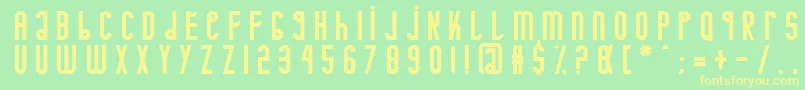 Minotaure Font – Yellow Fonts on Green Background