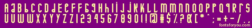 Minotaure Font – Yellow Fonts on Purple Background