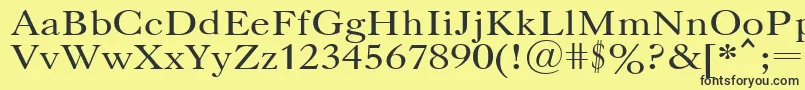 CasloncttRegular Font – Black Fonts on Yellow Background