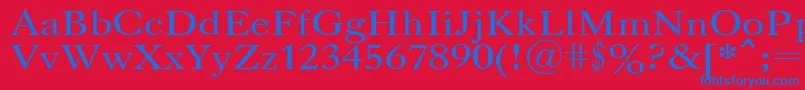 CasloncttRegular Font – Blue Fonts on Red Background