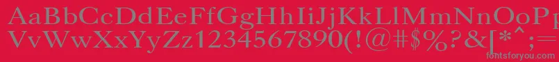 CasloncttRegular Font – Gray Fonts on Red Background