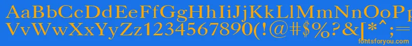 CasloncttRegular Font – Orange Fonts on Blue Background