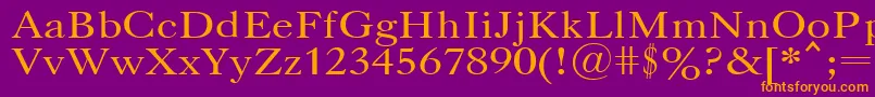 CasloncttRegular Font – Orange Fonts on Purple Background