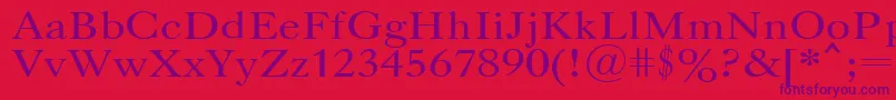 CasloncttRegular Font – Purple Fonts on Red Background