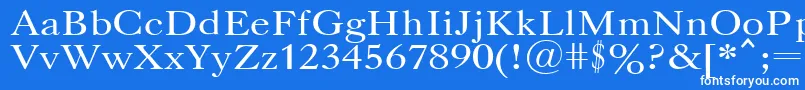 CasloncttRegular Font – White Fonts on Blue Background