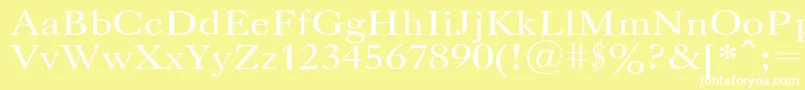 CasloncttRegular Font – White Fonts on Yellow Background