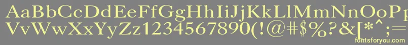 CasloncttRegular Font – Yellow Fonts on Gray Background